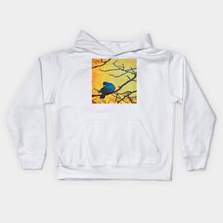 Bird on Branch #3 Kids Hoodie